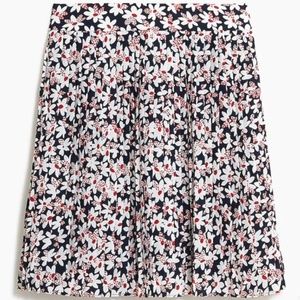 J Crew Factory Floral pleated mini skirt - New NWT